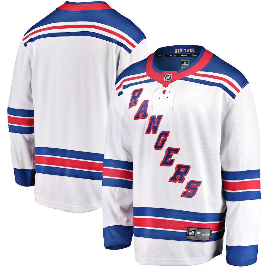 Men New York Rangers Fanatics Branded White Breakaway Away NHL Jersey->women nhl jersey->Women Jersey